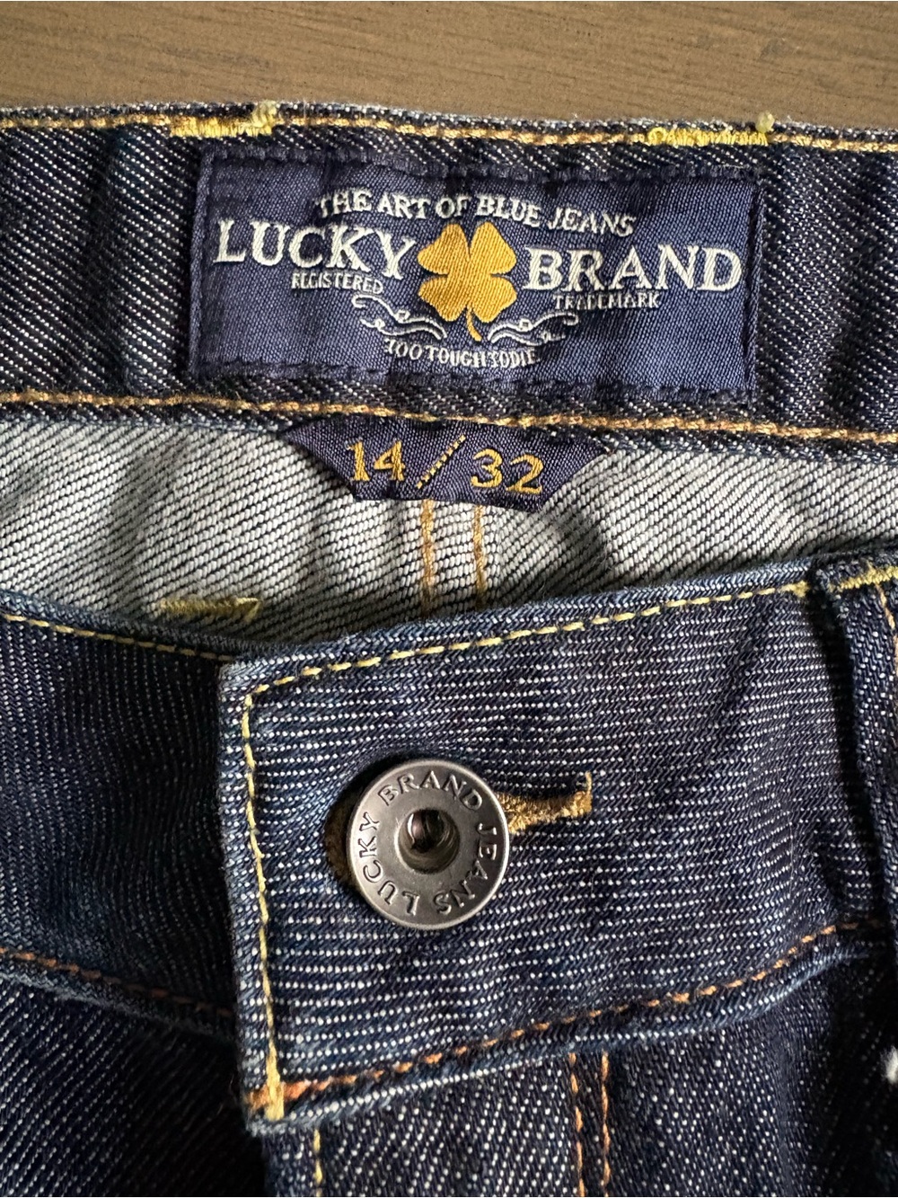 Lucky Brand Women's Indigo Skinny Jeans with Yellow Stitching